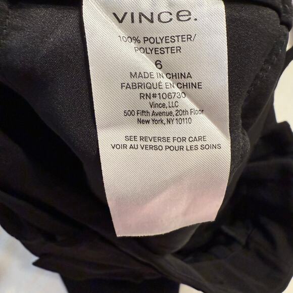 VINCE Women’s 6 Belted Dress Shorts Solid Black - Picture 5 of 7